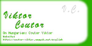 viktor csutor business card